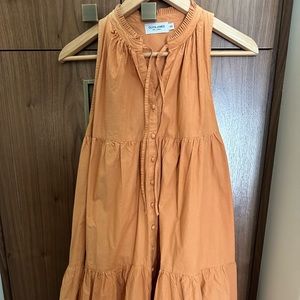 OLIVIA JAMES Tiered Button Front Dress in muted Orange